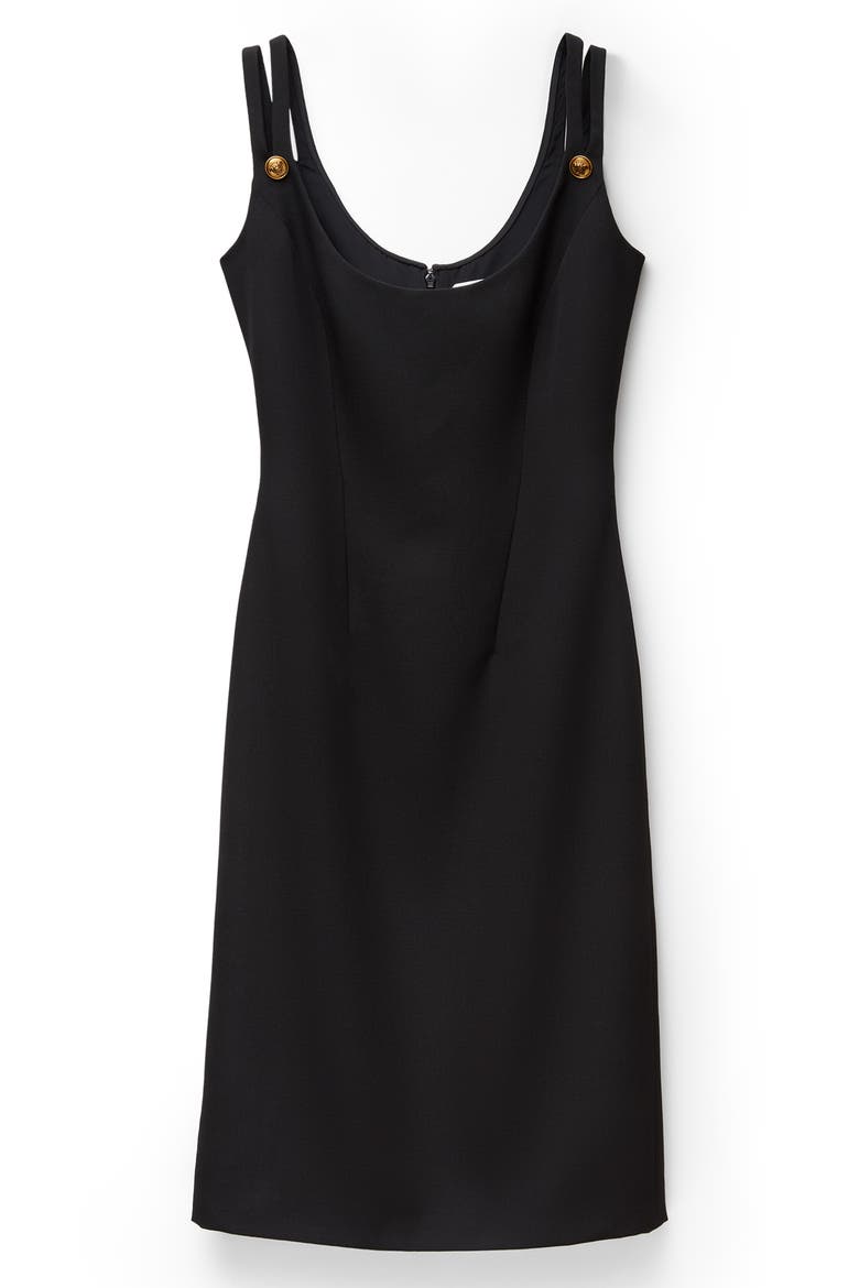 Grain de Poudre Wool Minidress, Main, color, BLACK