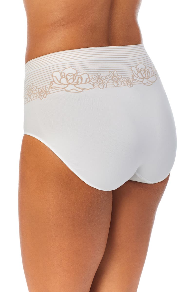 Ellen Tracy 3-Pack Floral Stripe Assorted High Leg Seamless Briefs, Alternate, color, Black/ White/ Sand