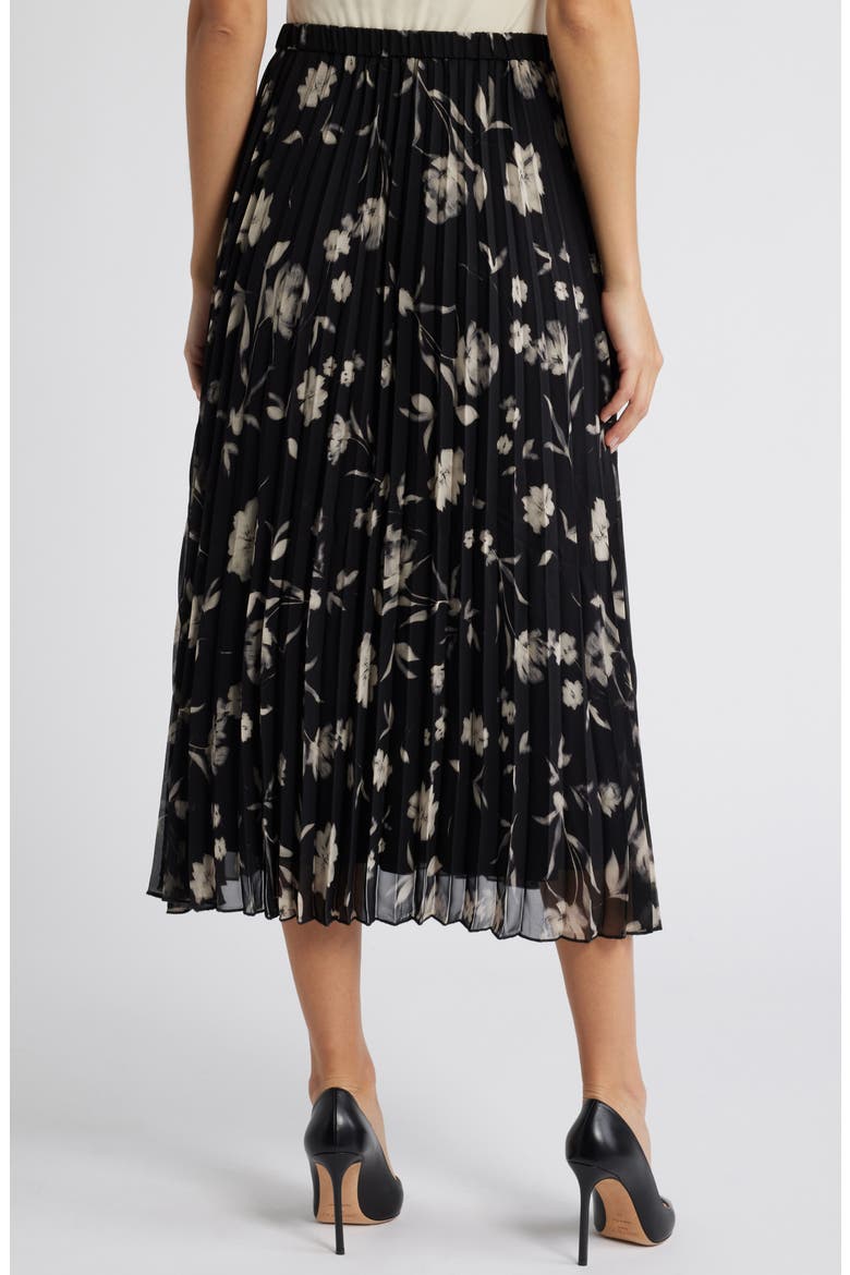 Pleated Pull-On Skirt, Alternate, color, ANNE BLACK MULTI