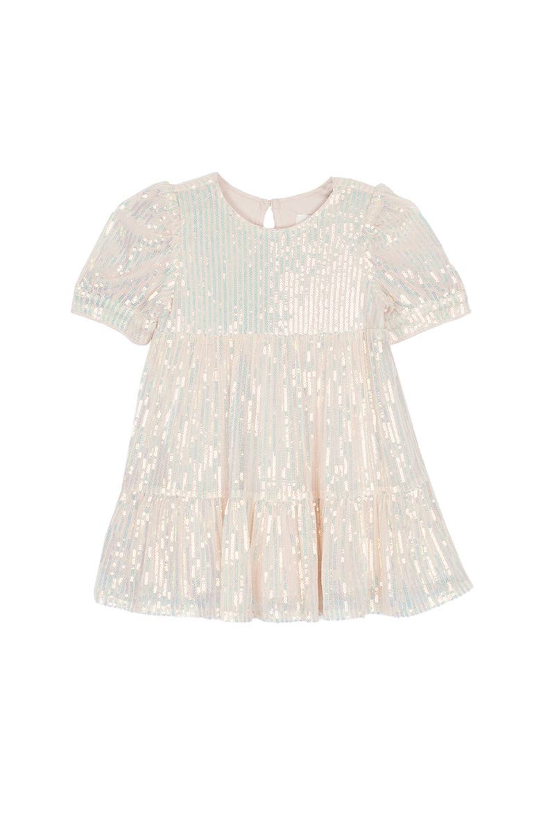 Isobella & Chloe Taylor Sequined Little Big Girl Dress, Main, color, Pink