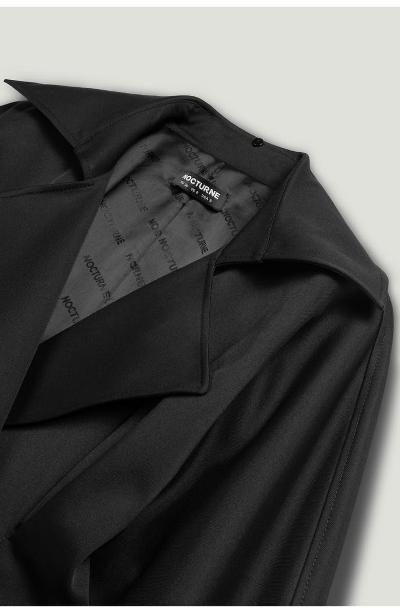 Nocturne Belted Trench Coat, Alternate, color, Black