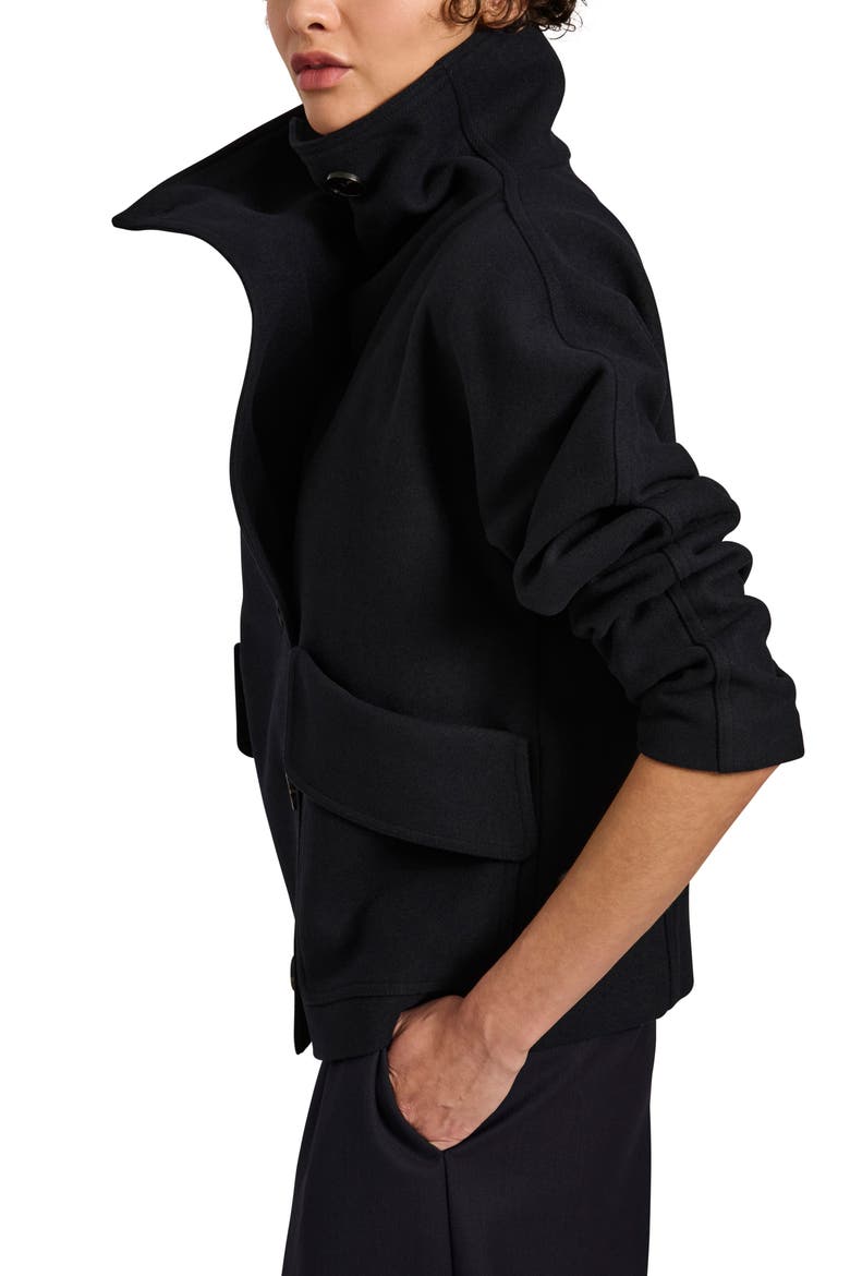 Funnel Neck Coat, Alternate, color, NAVY