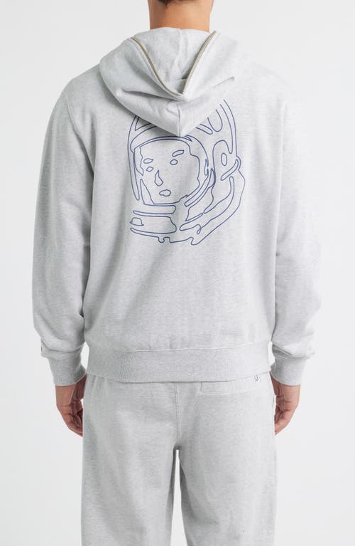 Billionaire Boys Club Small Curve Graphic Zip Hoodie In Gray