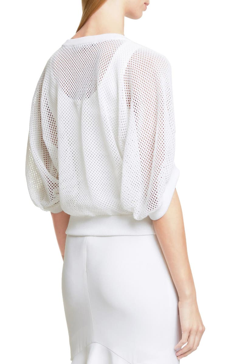 Givenchy Victorian Sleeve Knit Mesh Top, Alternate, color,