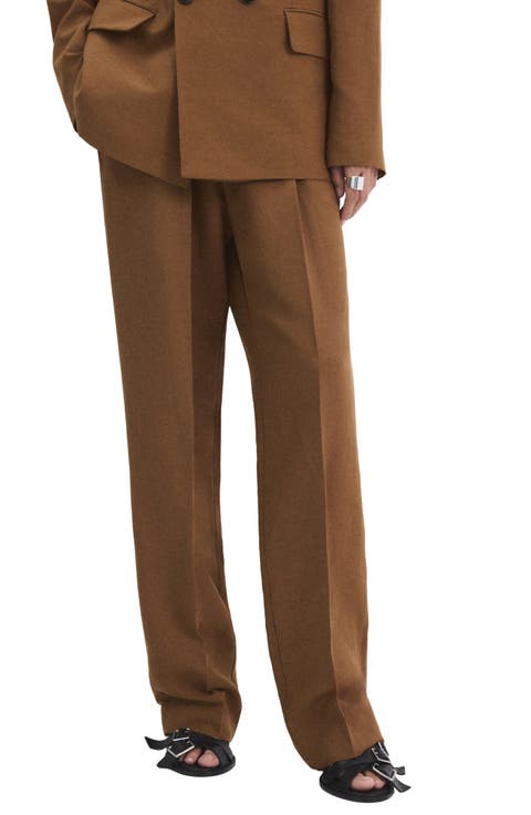 Drawstring Straight Leg Pants