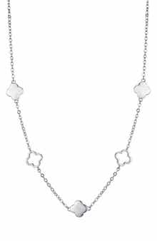 Adornia Clover Station Chain Necklace