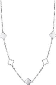 Adornia Clover Station Chain Necklace