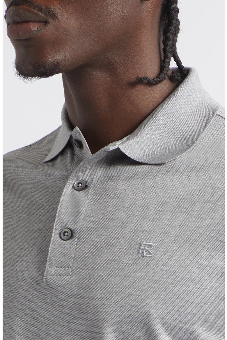 Embroidered Logo Cotton Piqué Polo, Alternate, color, GREY