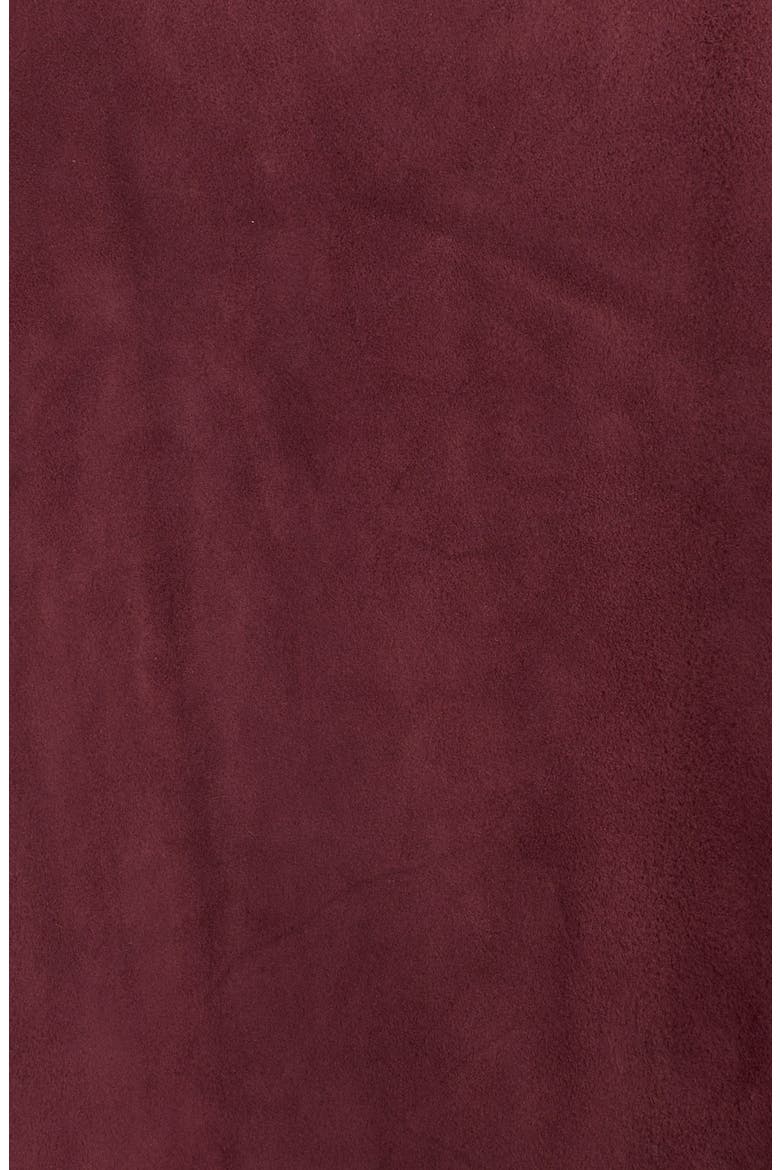 belted suede a-line skirt, Alternate, color, MIDNIGHT WINE
