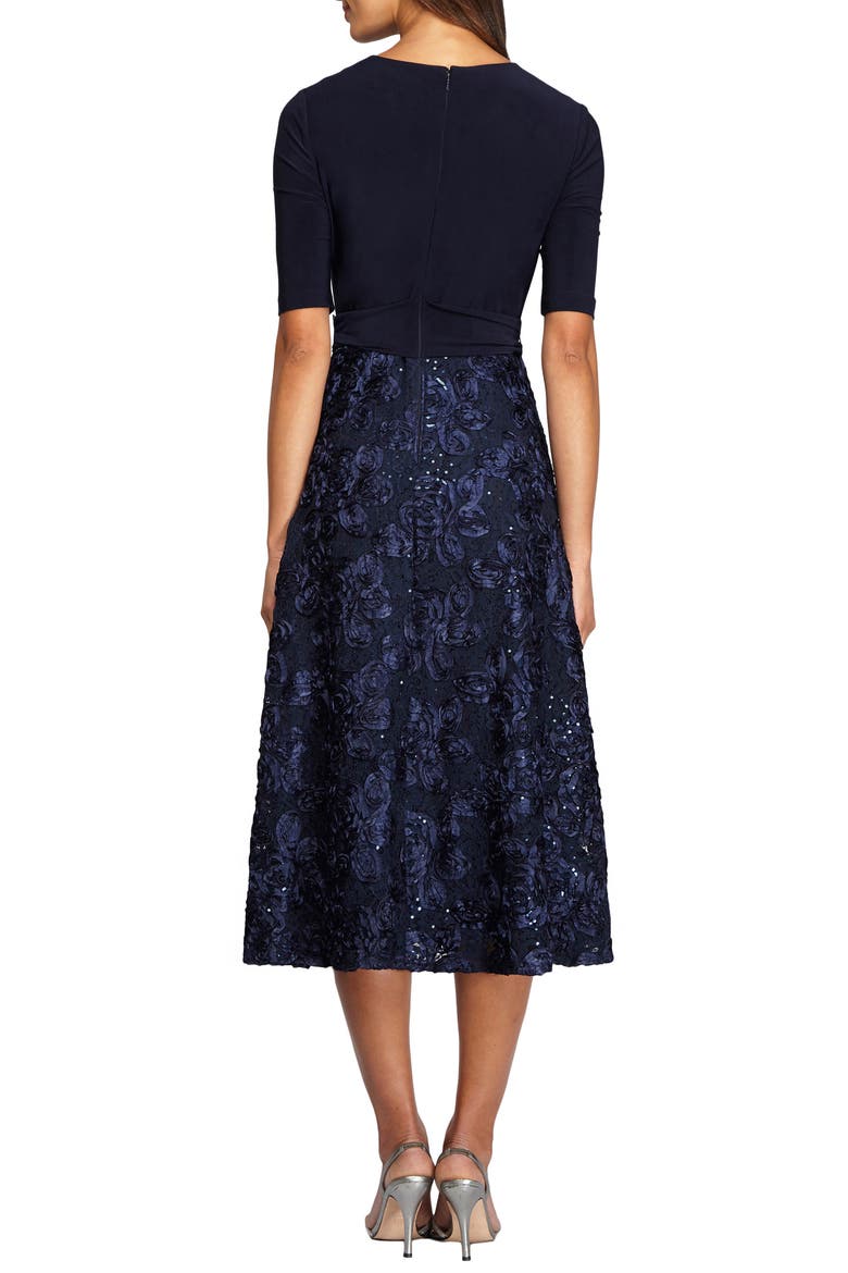 Embellished Surplice Cocktail Dress, Alternate, color, NAVY
