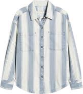 Free People Crossroads Stripe Button-Up Shirt