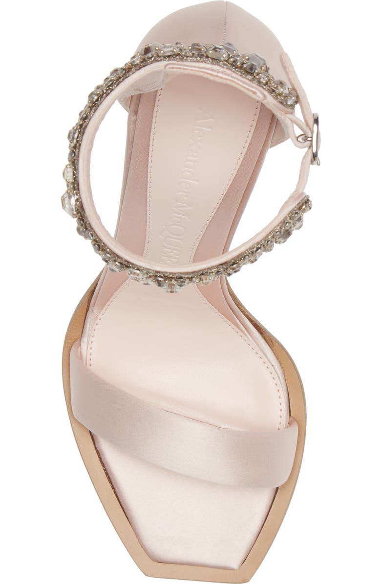 McQueen Crystal Strap Sandal, Alternate, color,