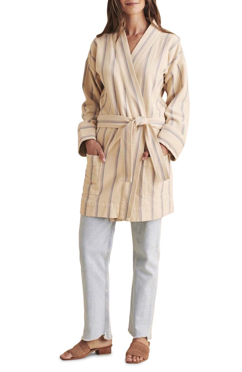 Faherty Brand Palm Springs Linen Blend Robe Jacket, Main, color, 