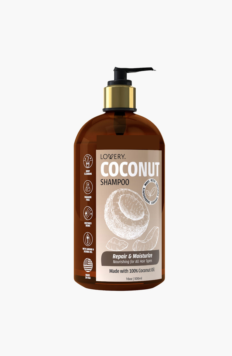 Lovery Coconut Shampoo, Main, color, Brown