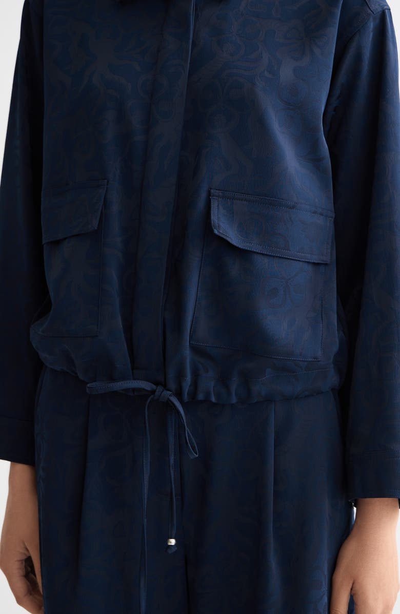 Scotch & Soda Paisley Jacquard Utility Shirt, Alternate, color, Sky Captain