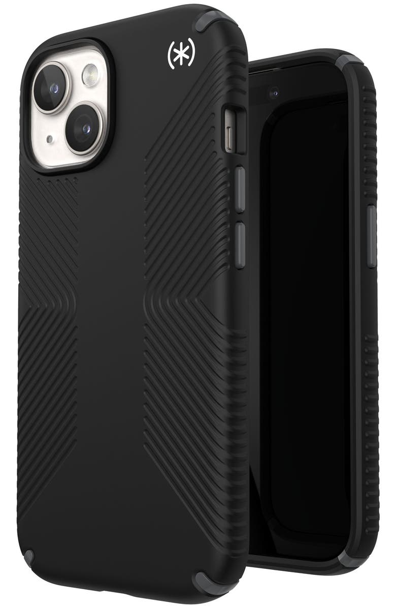 Speck Presidio2 Grip Case for Apple iPhone 15 / iPhone 14 / iPhone 13, Main, color, Black