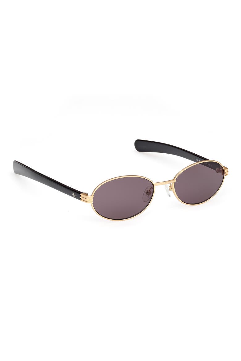54MM Oval Sunglasses, Alternate, color, MATTE DEEP GOLD / SMOKE