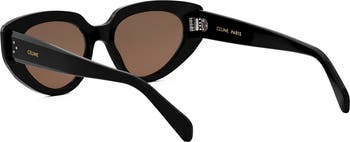 Bold 3 Dots 53mm Cat Eye Sunglasses