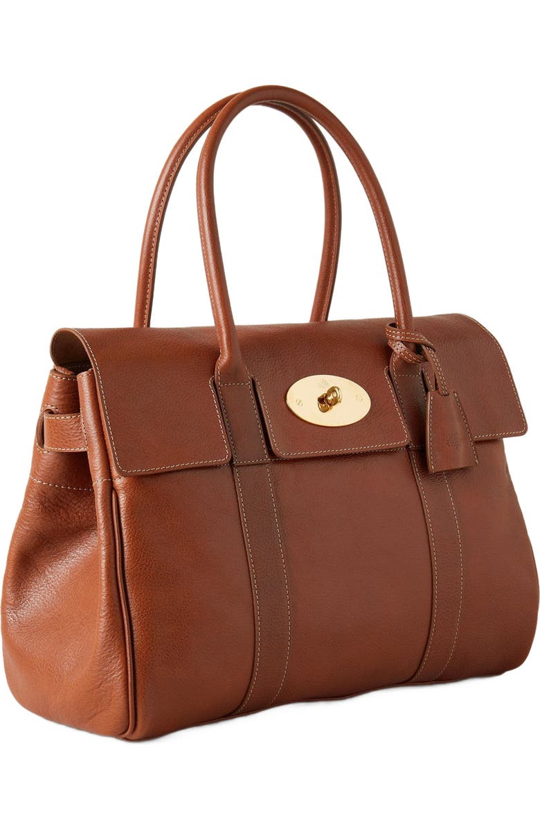 Mulberry Bayswater Leather Satchel, Alternate, color, Oak
