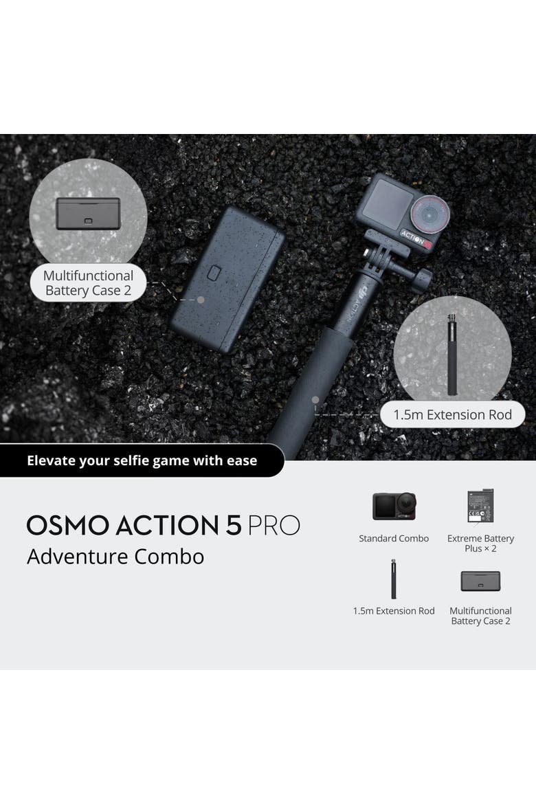 Osmo Action 5 Pro Adventure Combo, Alternate, color, black