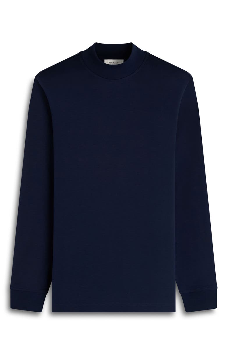 Bugatchi Long Sleeve Mock Neck T-Shirt, Alternate, color, Navy