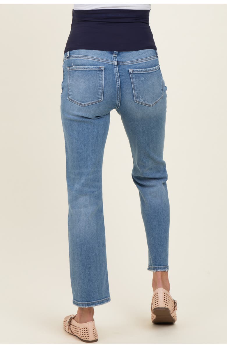 PinkBlush Ankle Slim Straight Leg Maternity Jeans, Alternate, color, Blue