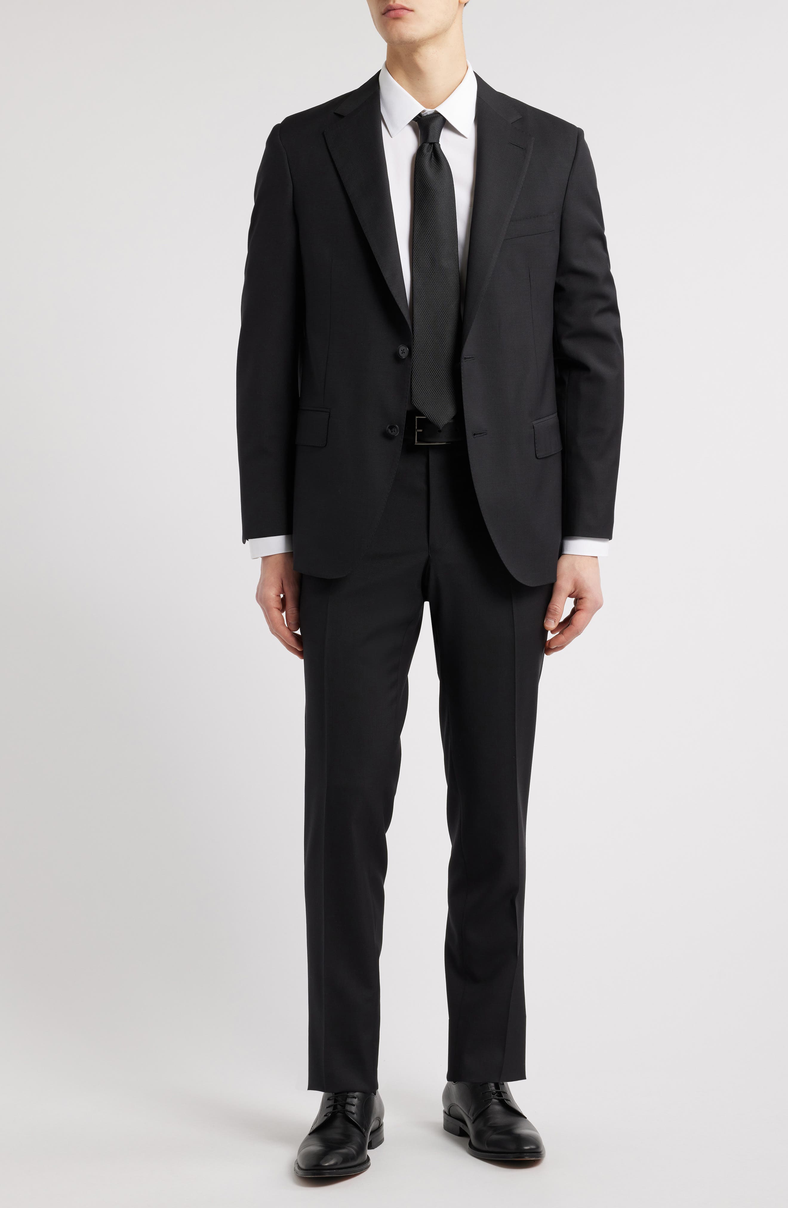 Peter Millar Hartford Classic Fit Black Wool Suit