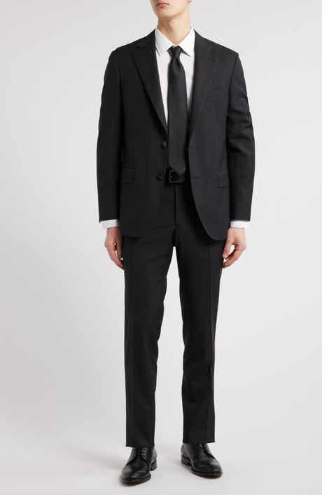Peter Millar Hartford Classic Fit Black Wool Suit