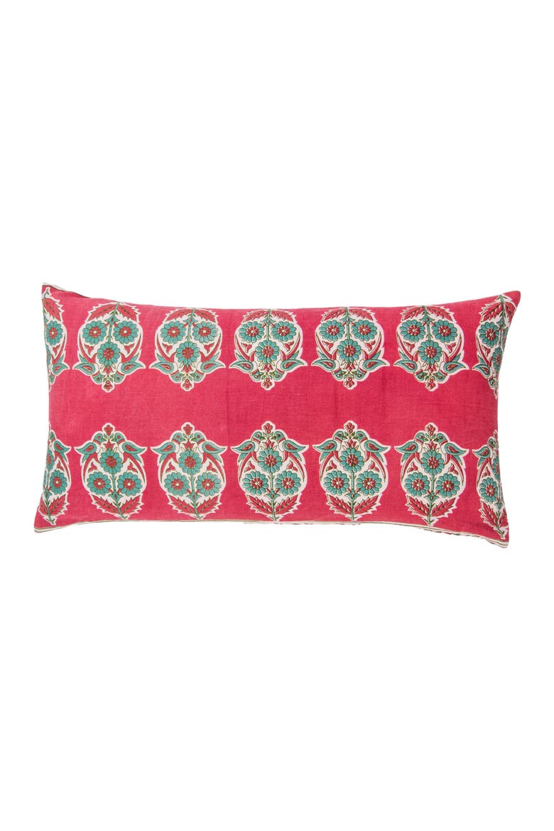 Parakeets Hot Pink/Green Lumbar Pillow, Main, color, Hot Pink/Green