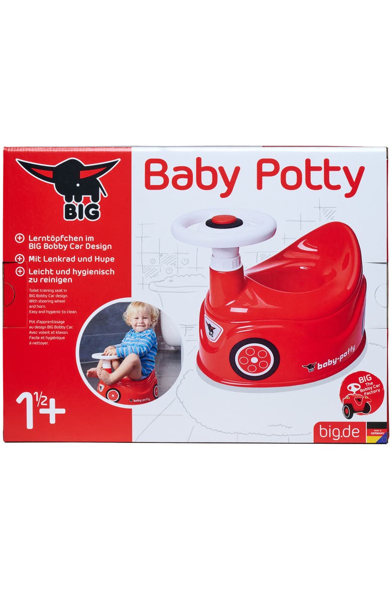 Baby Potty, Red, Training Toilet In Fun Bobby Car Design, Main, color, Red