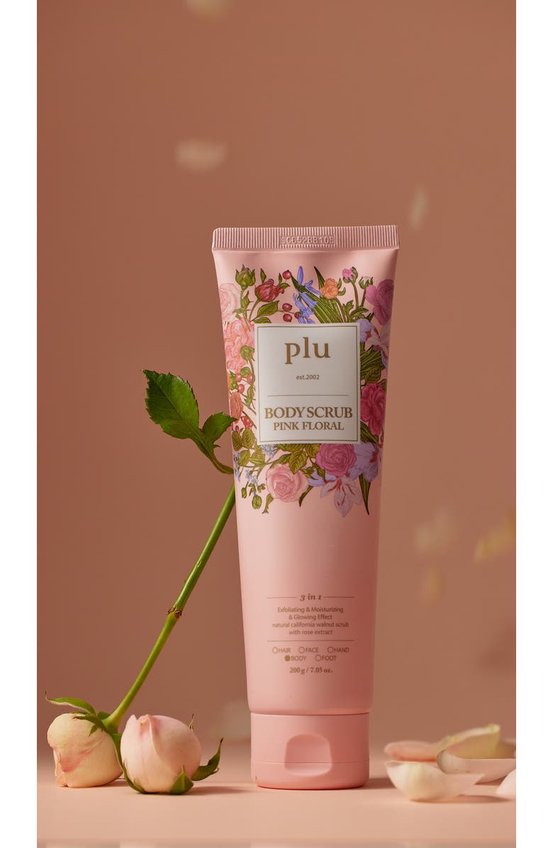 Plu Body Scrub Pink Floral, Alternate, color, NO COLOR