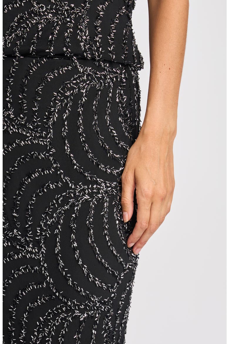 Beaded Maxi Skirt, Alternate, color, RICH BLACK 060