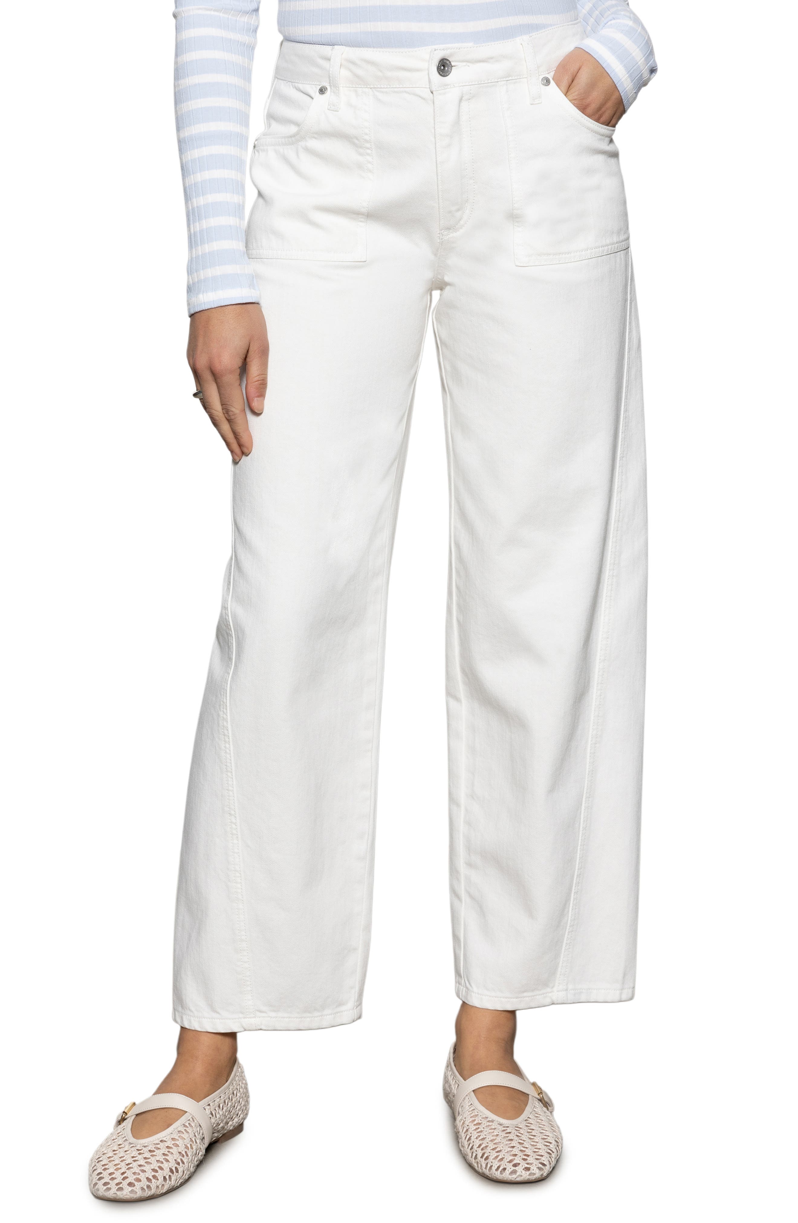 Sanctuary District High Waist Barrel Leg Ankle Jeans