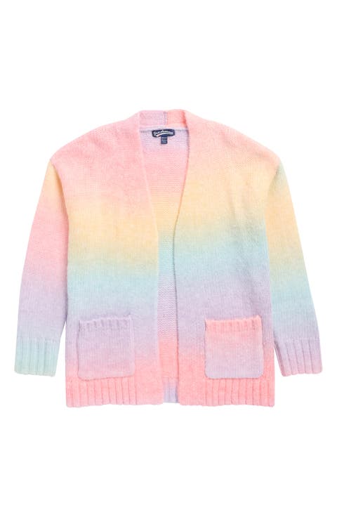 Kids' Rainbow Open Front Cardigan (Big Kid)