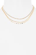Ettika Delicate Sparkle Layered Chain Necklace