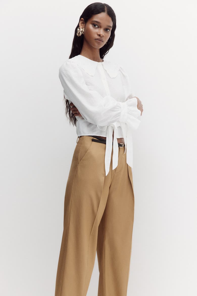 Tailored Trousers, Alternate, color, Dark beige