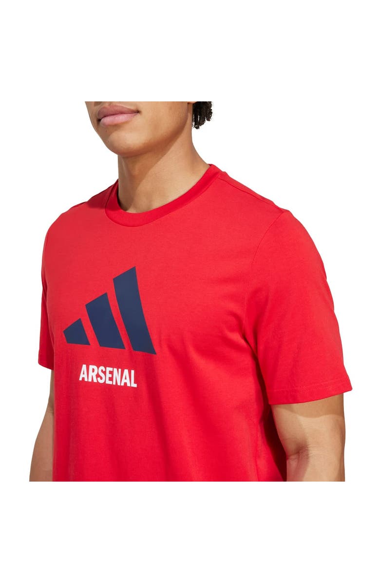 adidas Men's adidas Red Arsenal Three-Stripe Wordmark T-Shirt, Alternate, color, Red