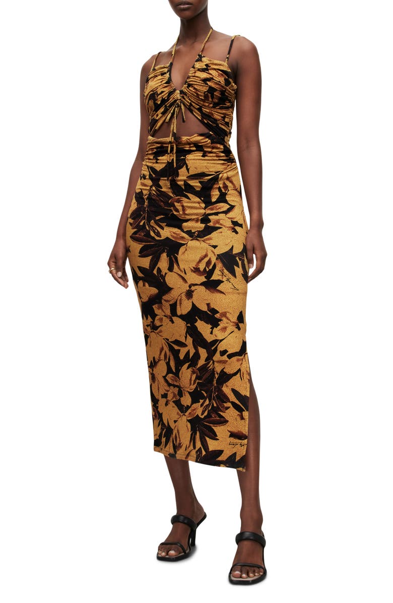 AllSaints Amaya Alessandra Midi Dress, Main, color,