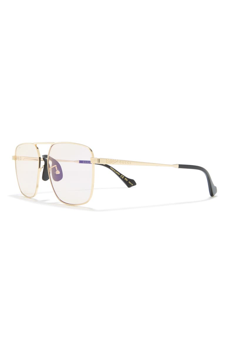 57mm Aviator Sunglasses, Alternate, color, GOLD GOLD YELLOW