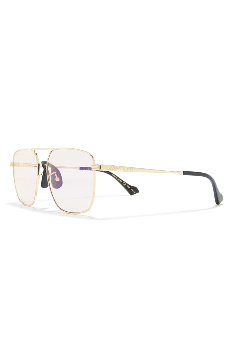 Gucci 57mm Aviator Sunglasses, Alternate, color,