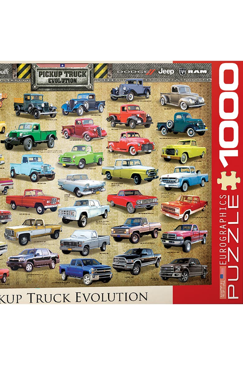 Pickup Truck Evolution Puzzle, 1000 Pieces, Alternate, color, Multicolored