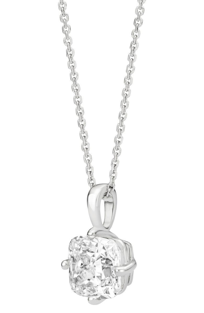 LIGHTBOX 2-Carat Lab-Grown Cushion Cut Diamond Pendant Necklace, Alternate, color, 