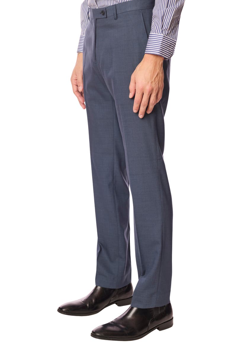 Downing Slim Fit Flat Front Dress Pants, Alternate, color, DARK GREY BLUE