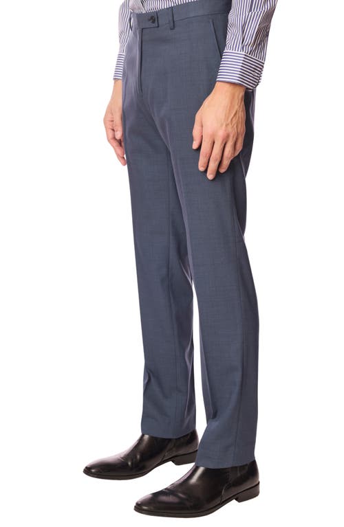 Paisley & Gray Downing Slim Fit Flat Front Dress Pants In Blue