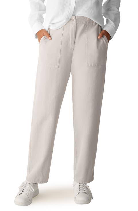 Easy Tapered Organic Cotton Pants (Regular 
Petite)
