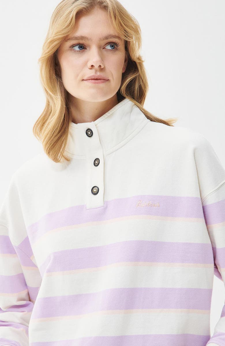 Barbour Snapdragon Stripe Cotton Sweatshirt, Alternate, color,