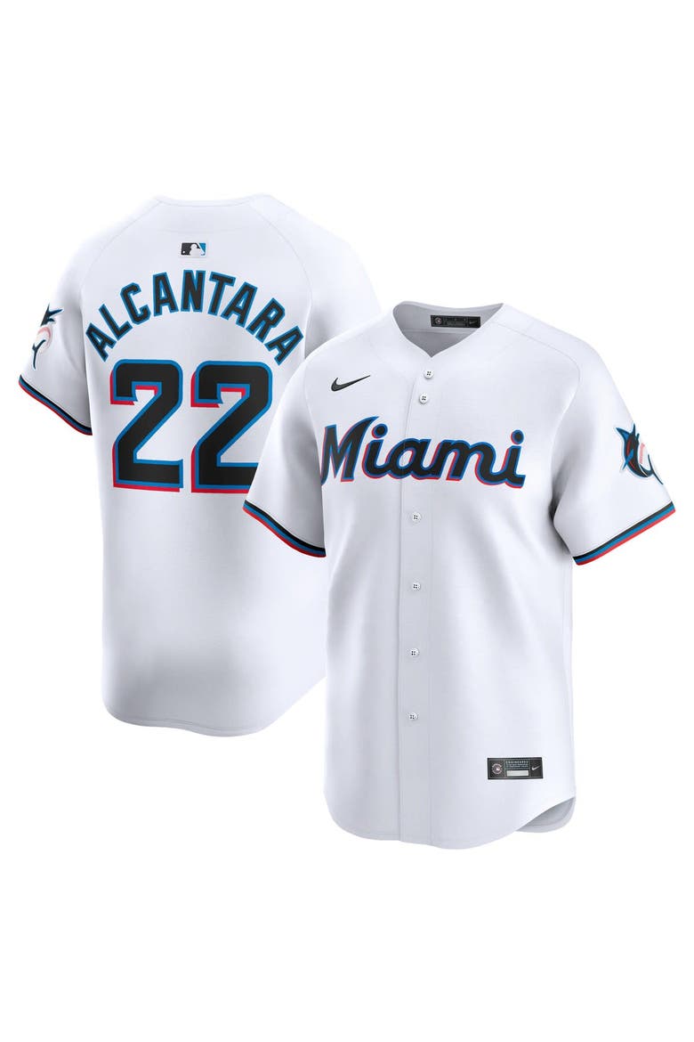 Men's Nike Sandy Alcantara White Miami Marlins Home Limited Player Jersey, Alternate, color, White