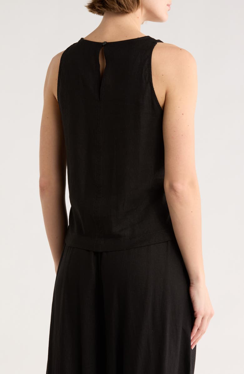 MAX STUDIO Tie Back Tank, Alternate, color, Black