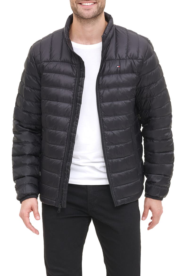 Classic Packable Puffer Jacket, Main, color, BLACK