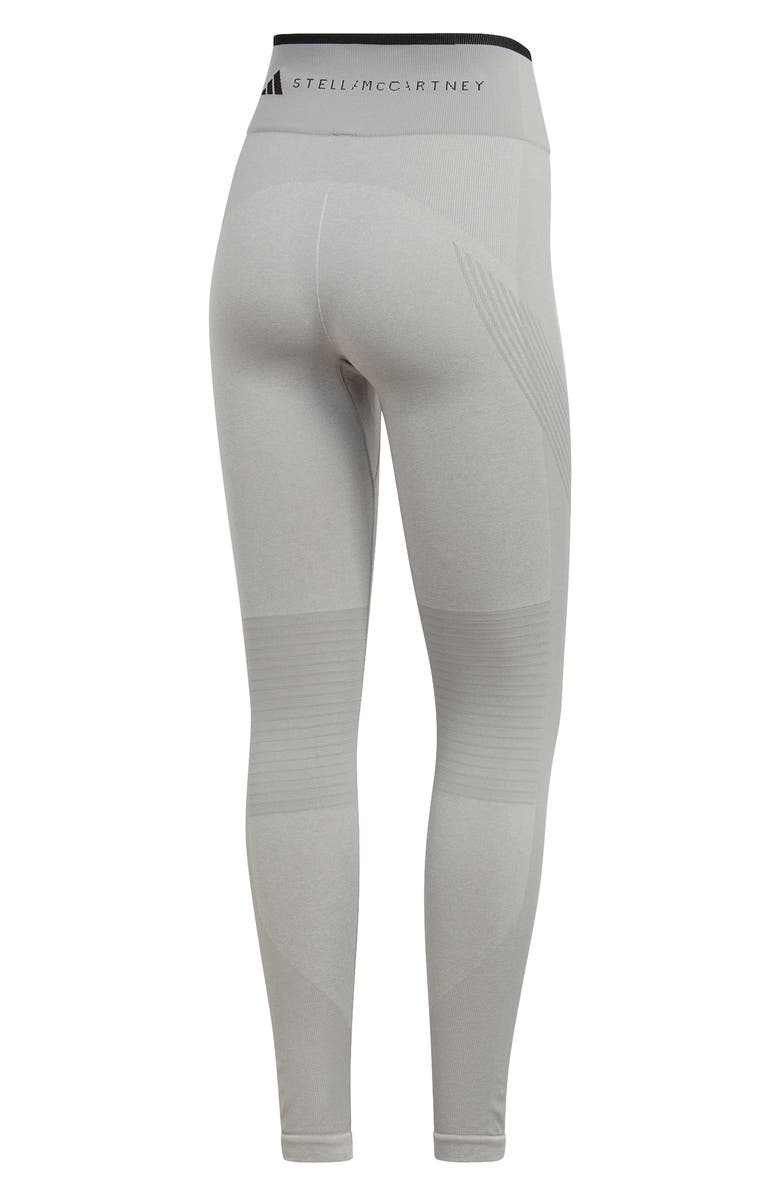 adidas by Stella McCartney TrueStrength Seamless Leggings, Alternate, color, Mgh Solid Grey/ White/ Black